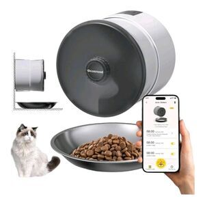 Wall Mounted Auto Pet Feeder,10mm,Clog Free, 2.4G/5G Dual Power (White) NIB